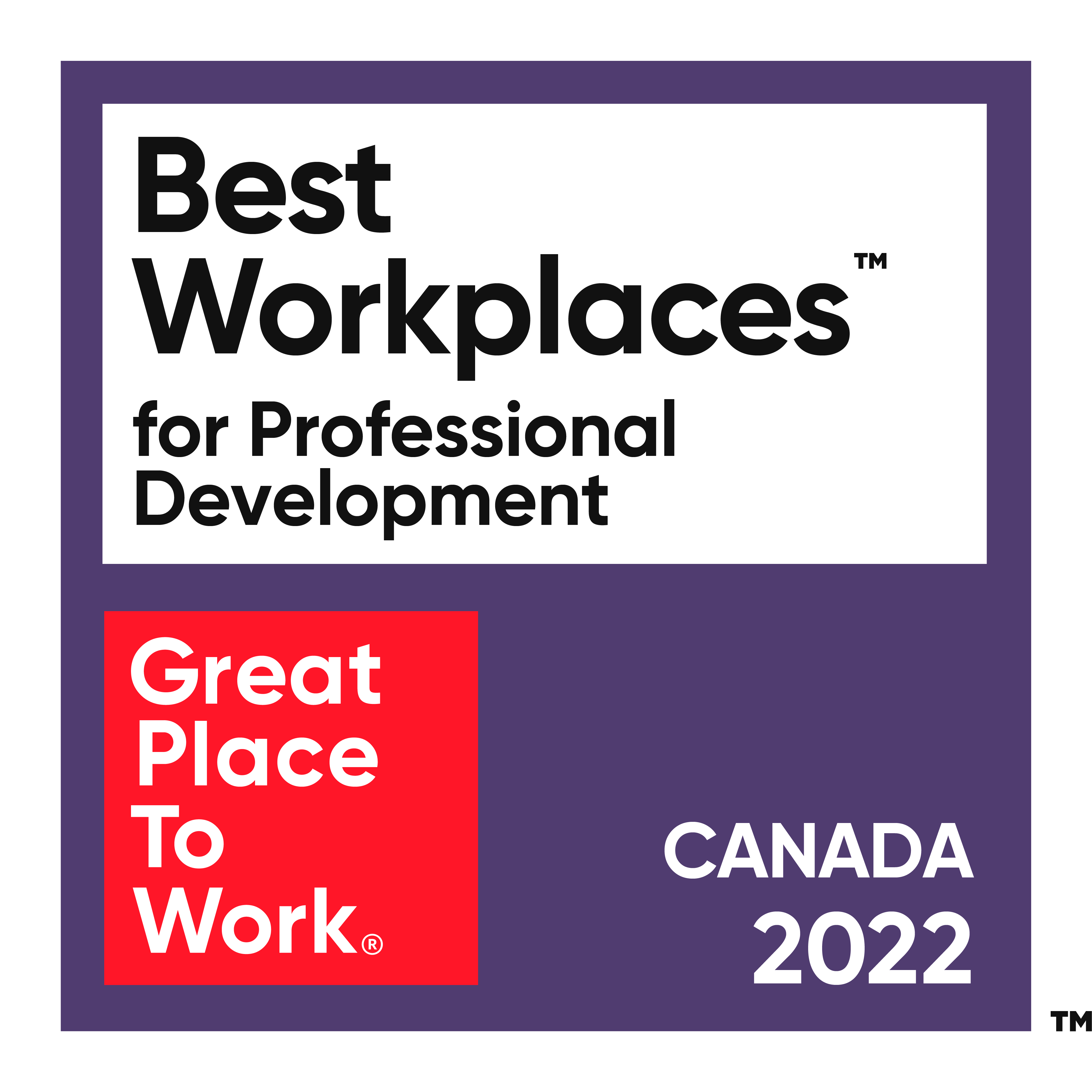 Best Workplaces for Professional Development award in 2022.